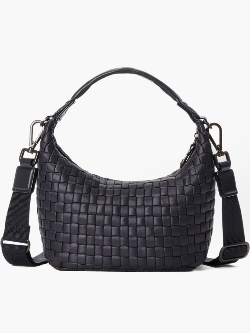NWT MZ Wallace Woven Crossbody Hobo - Black - Still in plastic bag, never used.